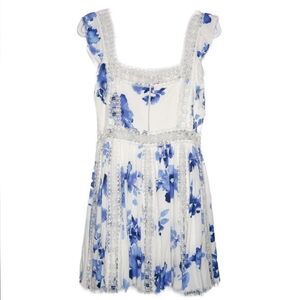 Buddy Love Floral Lace Flutter Sleeve Mini Dress